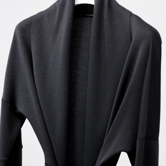 Annette Gortz Kubi AW/14 Leather Trim Grey Tie Cardigan